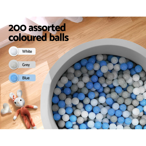 Keezi Kids Ball Pit 90x30cm Ocean Foam Play Pool Barrier Toys Children Pink