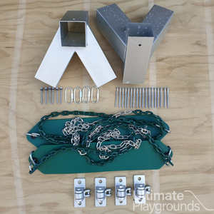 Double Swing Set Hardware Kit - With Heavy Duty Swing Hangers