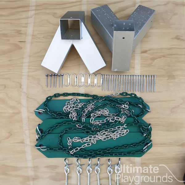 Triple Swing Set Hardware Kit - With Bolt Through or Quick Change Swing Hangers